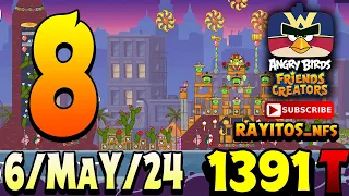 Angry Birds Friends Level 8 Tournament 1391 Highscore POWER-UP walkthrough
