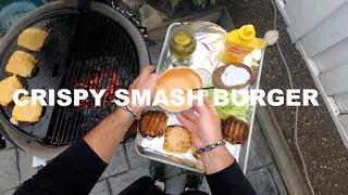 the best smash burger you'll ever make on a kamado joe