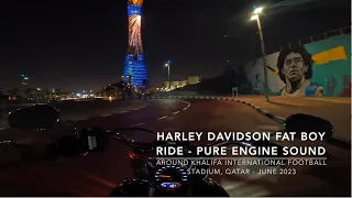 Harley Davidson Fat Boy ride - Pure engine sound