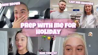 prep with me for holiday!! 🌴👙 | fresh hair, brow lamination & last min shopping!