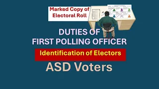 Duties of First Polling Officer || Marked Copy of Electoral Roll || Identification of Electors ||