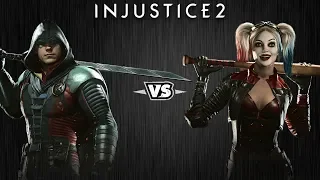 Injustice 2 - Робин против Харли Квинн - Intros & Clashes (rus)