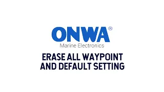 ONWA Plotter: Erase ng Waypoint at Default Setting (TAGALOG)