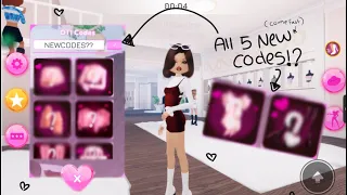 5 new codes in dress to impress //come fast//roblox/update dress to impress codes//#viral #trending
