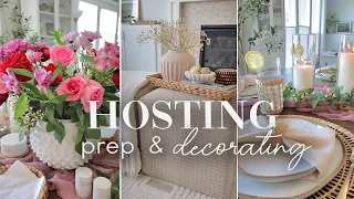 SPRING TO SUMMER HOSTING DECORATING WITH ME || GUEST PREP + FLORAL DECORATING IDEAS 2024