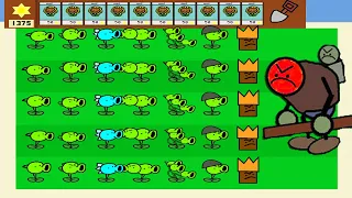 Team Pea Vs 999 Giga Gargantuar Vs Dr.Zomboss - Plants vs Zombies Battlez