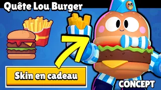 J'OFFRE LE SKIN LOU BURGER A UN ABONNÉ SI JE RÉUSSI CETTE QUÊTE || Brawl Stars - (équivalent en €)