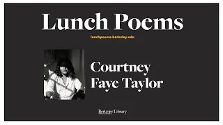 Lunch Poems - Courtney Faye Taylor