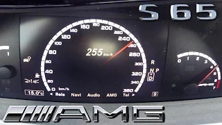 Mercedes Benz S65 AMG Acceleration Top Speed 6.0 V12 BiTurbo 630 HP / 1000 NM