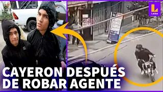 Delincuentes extranjeros son capturados tras robar agente bancario