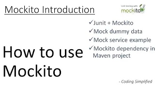 Mockito Introduction - How to use Mockito