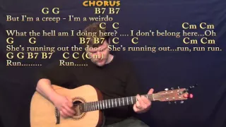 Creep (Radiohead) Strum Guitar Cover Lesson with Chords/Lyrics