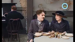 #CharlieChaplin  The Immigrant (1917) Color | Co-Star Edna Purviance