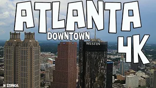 Atlanta GA - Downtown 4K (DJI Mavic Air 2 Drone Footage) Stunning Views of Downtown Area of Hotlanta