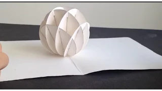 How To Make 3D Christmas Snow Ball  Pop Up Card Kirigami Tutorial