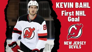 Kevin Bahl #88 (New Jersey Devils) first NHL goal Apr 12, 2022