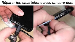 Dépannage réparation problème de charge, faux-contact port micro-usb type C femelle de smartphone