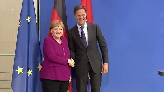 16.05.2019 - PK (dt./niederl.) Angela Merkel & Mark Rutte -  Klimaneutr./SZ-Interv./Rechte/ING-Com.