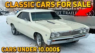 20 Unique Classic Cars for Sale Under $10,000 on Craigslist Marketplace! Cool Classic Cars!