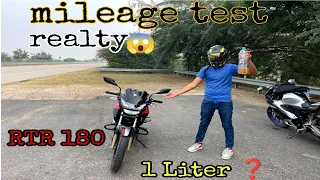 Apache rtr 180 mileage test || 2023 model || socking result😱 tvs apache