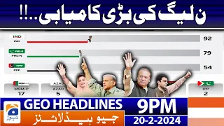 Geo News Headlines 9 PM - PML-N - Independent Candidates | 20 February 2024