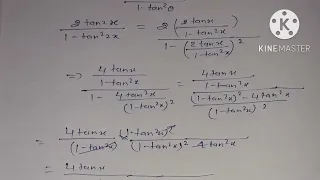 tan4x equal to 4tanx(1-tan^2X)/1-6tan^2x+tan^4x@Mathby1069