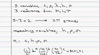 Determining Pi Terms (Buckingham Pi Theorem)