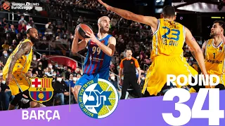 Spectacular Maccabi stuns host Barcelona! | Round 34, Highlights | Turkish Airlines EuroLeague