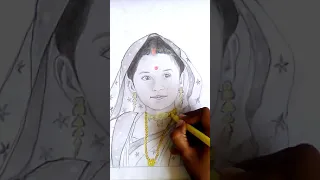 Sketch of Bondita(Aurra Bhatnagar) From Barrister Babu Serial #shorts🤗