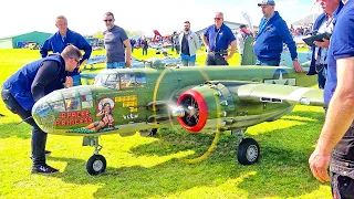 WORLDS LARGEST B-25 MITCHELL RC MODEL 148KG SCALE WW2 APACHE PRINCESS 2x 400 CC MOKI RADIAL MOTORS