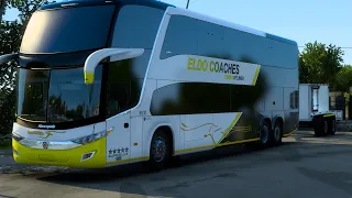 Eldos Coaches G7 1800 DD | Euro Truck Simulator 1.47 | Garage to Station Bus Trip | Mapa Ceibo