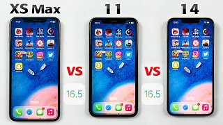 iPhone XS Max vs iPhone 11 vs iPhone 14 SPEED TEST in 2023 - iOS 16.5 Ultimate SPEED TEST
