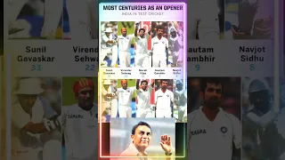 Most Centuries as an Opener India in Test Cricket #shorts #youtubeshorts #shortvideo #viralshorts