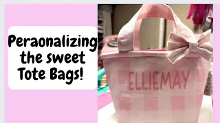 PERSONALIZING THE SWEET TOTE BAGS! EASY!