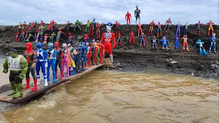 ULTRAMAN DAN DAN POWER RANGERS JATUH KE JURANG, ULTRAMAN ZERO DAN SPIDERMAN HANYUT KE SUNGAI