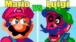 Friday Night Funkin' Mario VS Luigi - I Hate You Song | Dead Brotherhood (FNF Mod/Creepypasta)