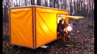 Building a Camper You Can Pull Yourself - Full Build & Night in the Forest