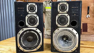 Restoring The Rotten SONY SS V715AV Speaker // Amazing Restoration Project
