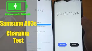 Samsung Galaxy A03s: Battery Charging Test 0 % to 100 %