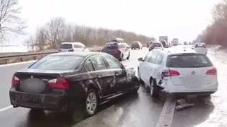 Unfallserie mit 40 Autos sorgt für Chaos auf der A9