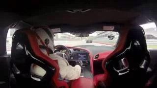 2017 Chevrolet Corvette C7 Grand Sport at Circuit of the Americas chasing Porsche GT3