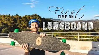 FIRST TIME on LONGBOARD | It's never too late!