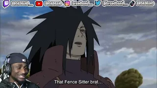 NON ANIME FAN REACTS TO MADARA AND THE SIX PATHS OF BLACK AIR FORCE ENERGY (@Cj_DaChamp ) | REACTION