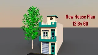 12 by 60 Home design in 3d,12 by 60 small house plan with shop,12 by 60 ghar ka naksha