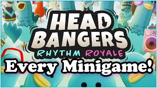 Headbangers: Rhythm Royale - ALL 23 Minigames! (+ Bonus Rounds)
