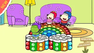 Wolfoo Makes DIY Rainbow Pop It - Wolfoo Fanmade Coloring Story