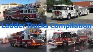 Fire Trucks Responding Compilation #6: Ladder Trucks