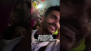 Neha Dhupia & Angad Bedi Cheer For Diljit Dosanjh At His Mumbai Concert | The Quint