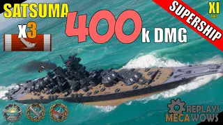 DAMAGE RECORD! Satsuma 400k Damage | World of Warships Gameplay