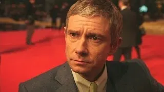 Martin Freeman at Hobbit premiere: Hilarious interview covers Benedict Cumberbatch's drinking